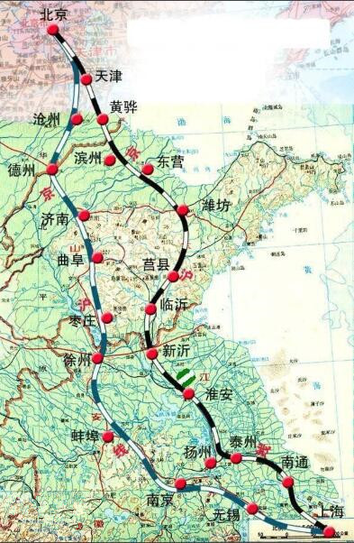 最新京沪高铁线路图,最新京沪高铁线路图，连接繁华都市的纽带